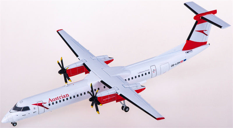 Herpa Austrian Airlines for Bombardier for Dash 8 Q400 OE-LGN 1:200 Airplane Pre-built  Airliner Model Display