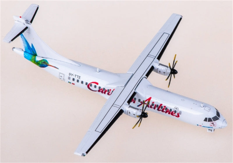 JC Wings Caribbean Airlines for ATR-72-600 9Y-TTE 1:400 Aircraft Pre-built  Airliner Model Display