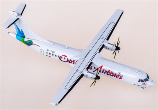 JC Wings Caribbean Airlines for ATR-72-600 9Y-TTE 1:400 Aircraft Pre-built  Airliner Model Display