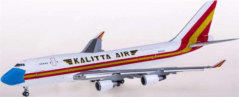Geminijets Kalitta Air for Boeing 747-400 N744CK Flaps Down 1:400 Airplane Pre-built  Airliner Model Display
