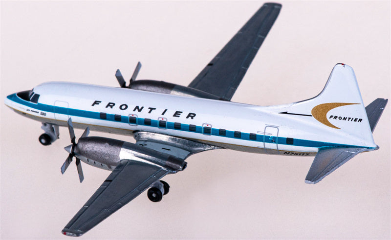Geminijets Frontier Airlines for Convair CV-580 N73117 1:400 Airplane Pre-built  Airliner Model Display