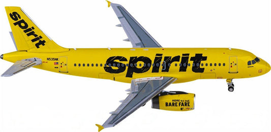 NG Models Spirit Airlines for Airbus A319 N535NK 1:400 Airplan Pre-built  Airliner Model Display