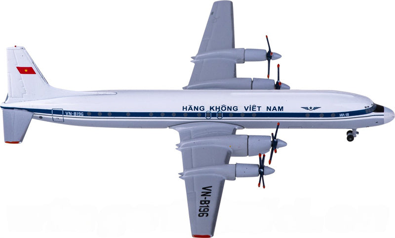 AeroClassics Vietnam Airlines for Ilyushin Il-18 VN-B196 1:400 Airplane Pre-built  Airliner Model Display