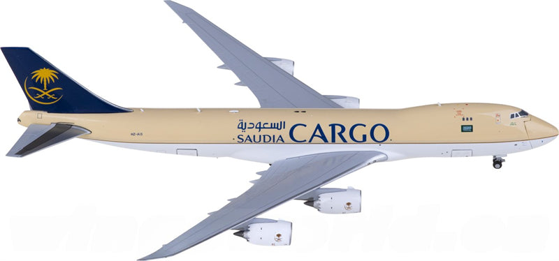 JC Wings Saudia Cargo for Boeing 747-8F HZ-A13 Cabin Open 1:400 Airplane Pre-built Airliner Model Display