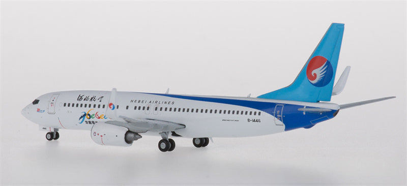JC Wings Hebei Airlines for Boeing 737-800 B-1446 1:400 Airplane Pre-built  Airliner Model Display