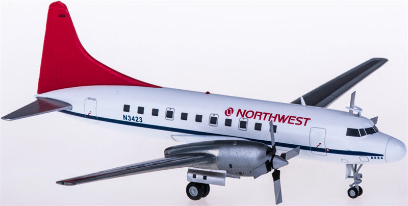 Geminijets Northwest Airlines for Convair CV-580 N3423 1:200 Airplane Pre-built  Airliner Model Display