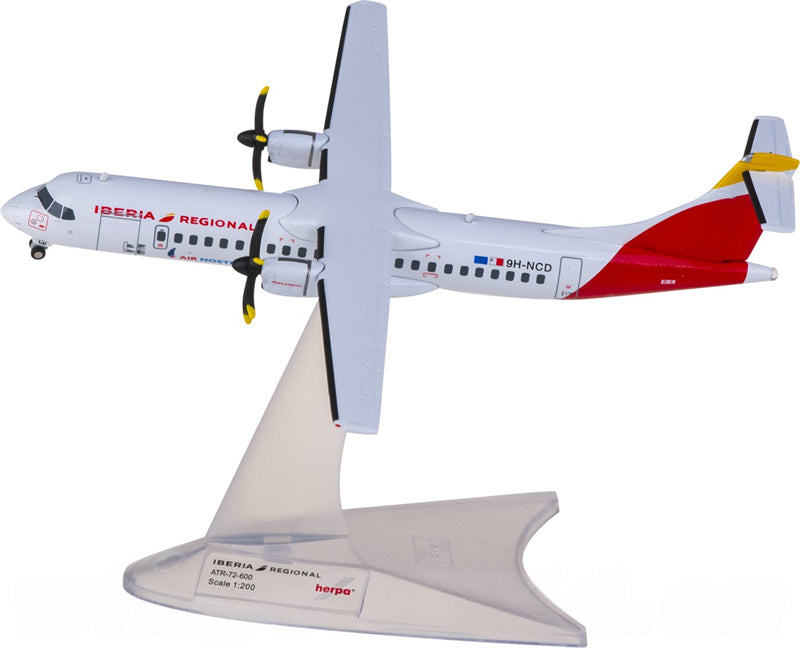 Herpa Iberia for ATR-72-600 9H-NCD 1:200 Airplane Pre-built Airliner Model Display
