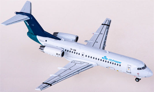 JC Wings KLM for Fokker 70 PH-KZM 1:400 Airplane Pre-built  Airliner Model Display