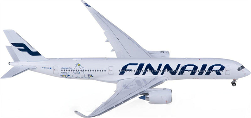 JC Wings Finnair for Airbus A350-900XWB OH-LWP Flaps Down 1:400 Airplane Pre-built Airliner Model Display