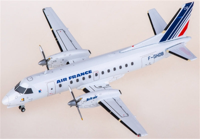 JC Wings Air France for Saab 340 F-GHDB 1:200 Aircraft Pre-built  Airliner Model Display