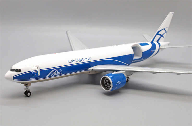 JC Wings AirBridgeCargo for Boeing 777-200LRF VQ-BAO 1:200 Airplane Pre-built Airliner Model Display