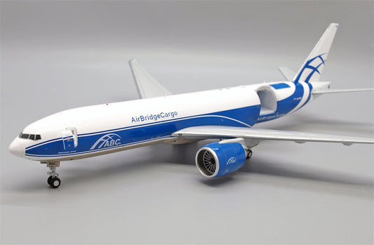 JC Wings AirBridgeCargo for Boeing 777-200LRF VQ-BAO 1:200 Airplane Pre-built Airliner Model Display