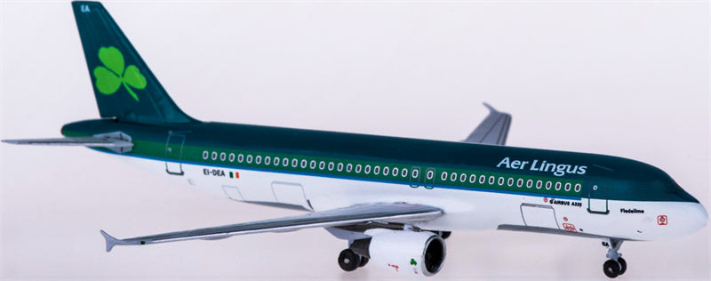 AeroClassics Aer Lingus for Airbus A320 EI-DEA 1:400 Airplane Pre-built  Airliner Model Display