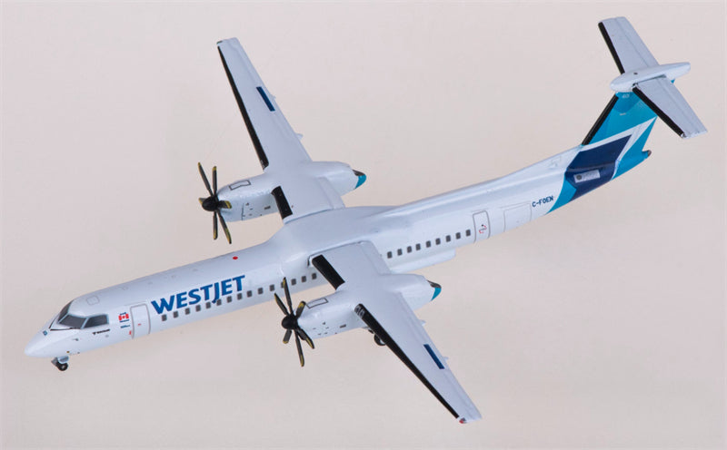 Geminijets WestJet for Bombardier for Dash 8 Q400 C-FOEN 1:400 Airplane Pre-built Airliner Model Display