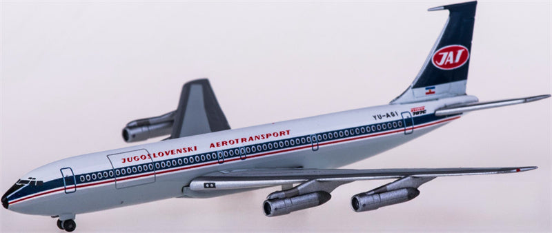 Herpa JAT for Boeing 707-300 YU-AGI 1:500 Airplane Pre-built  Airliner Model Display