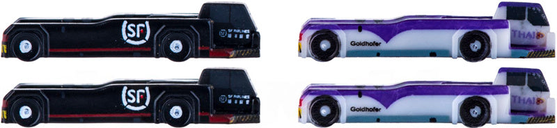 JC Wings Goldhofer Aircraft tug truck Pushback Tractor 4in1 2 for Thai 2 for SF Express 1:400 Accessory Pre-built  Airliner Model Display