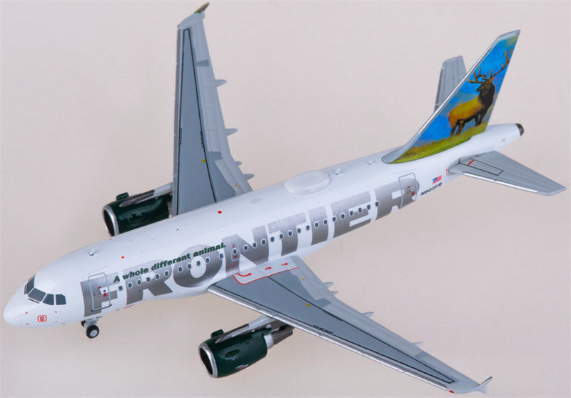 NG Models Frontier Airlines for Airbus A318 N802FR 1:400 Airplane Pre-built  Airliner Model Display