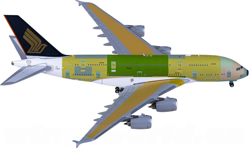 JC Wings Singapore Airlines for Airbus A380 F-WWSM 1:400 Airplane Pre-built  Airliner Model Display