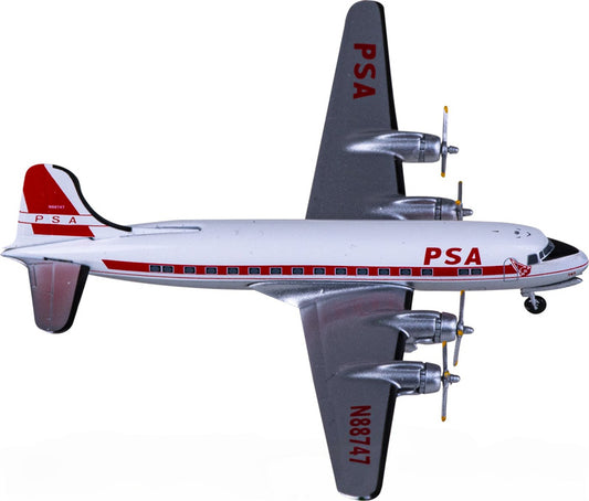 AeroClassics PSA for Douglas DC-4 N88747 1:400 Aircraft Pre-built  Airliner Model Display