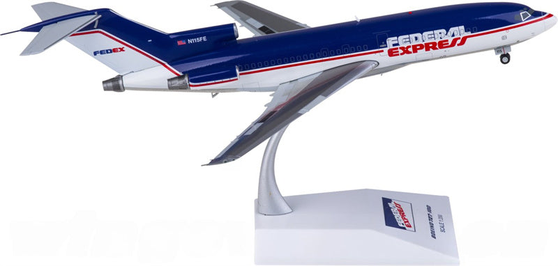 JC Wings FedEx Express for Boeing 727-100 N115FE 1:200 Airplane Pre-built  Airliner Model Display