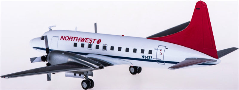Geminijets Northwest Airlines for Convair CV-580 N3423 1:200 Airplane Pre-built  Airliner Model Display