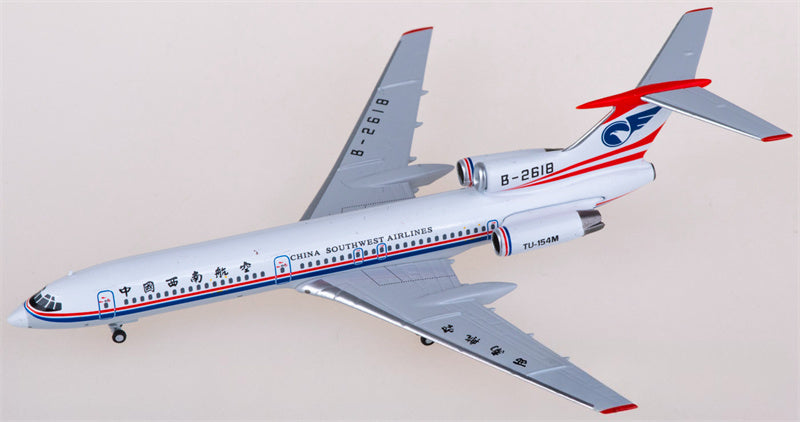 NG Models China Southwest Airlines for Tupolev TU-154M B-2618 1:400 Airplane Pre-built  Airliner Model Display