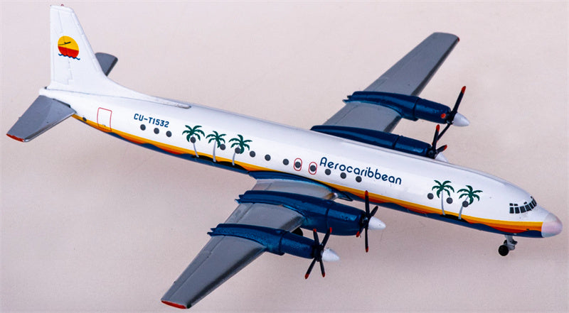 AeroClassics Aero Caribbean for Ilyushin Il-18 CU-T1532 1:400 Airplane Pre-built  Airliner Model Display
