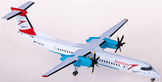 Herpa Austrian Airlines for Bombardier for Dash 8 Q400 OE-LGI 1:200 Airplane Pre-built  Airliner Model Display