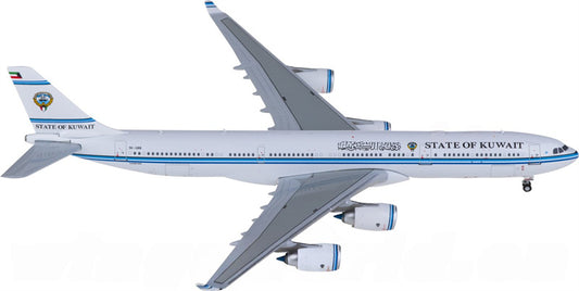 JC Wings State of Kuwait for Airbus A340-500 9K-GBB 1:400 Airplane Pre-built  Airliner Model Display