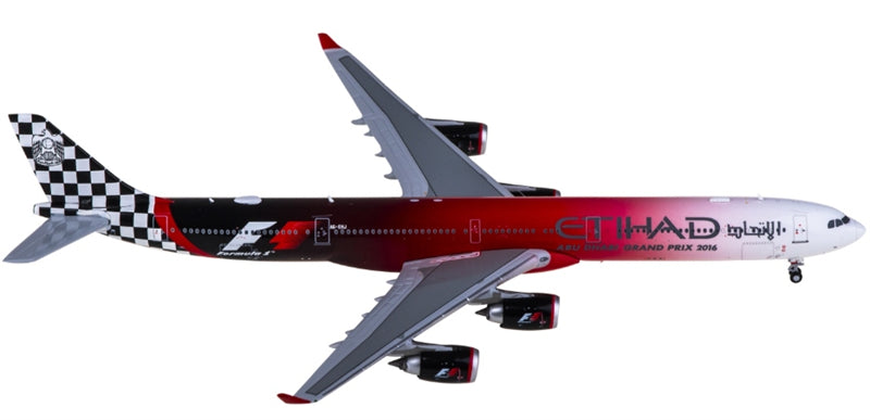 JC Wings Etihad Airways for Airbus A340-600 A6-EHJ 1:400 Aircraft Pre-built  Airliner Model Display