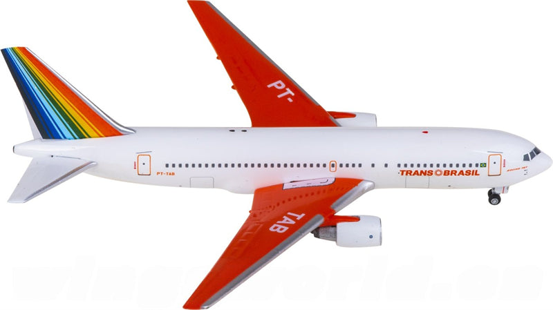 AeroClassics Trans Brazil for Boeing 767-200 PT-TAB 1:400 Airplane Pre-built  Airliner Model Display