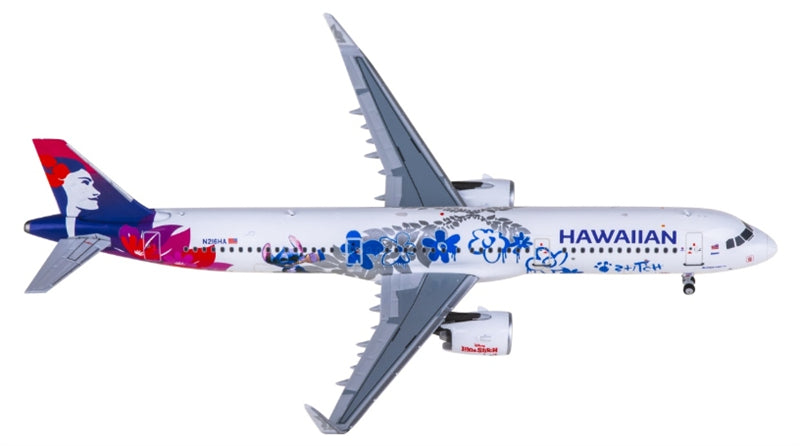 NG Models Hawaiian Airlines for Airbus A321neo N216HA 1:400 Aircraft Pre-built  Airliner Model Display