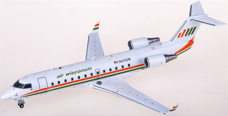Geminijets Air Wisconsin for Bombardier CRJ200LR N471ZW 1:200 Airplane Pre-built  Airliner Model Display