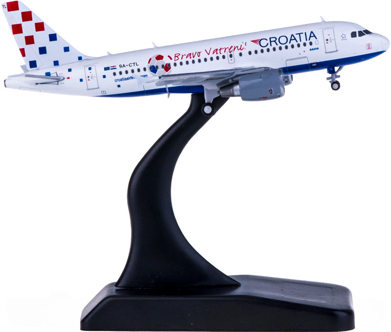 JC Wings Croatia Airlines for Airbus A319 9A-CTL Bravo Vatreni 1:400 Airplane Pre-built  Airliner Model Display