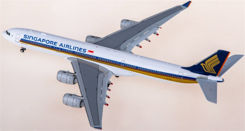 Hxmodels Singapore Airlines for Airbus A340-500 9V-SGB flaps down 1:400 Aircraft Pre-built  Airliner Model Display
