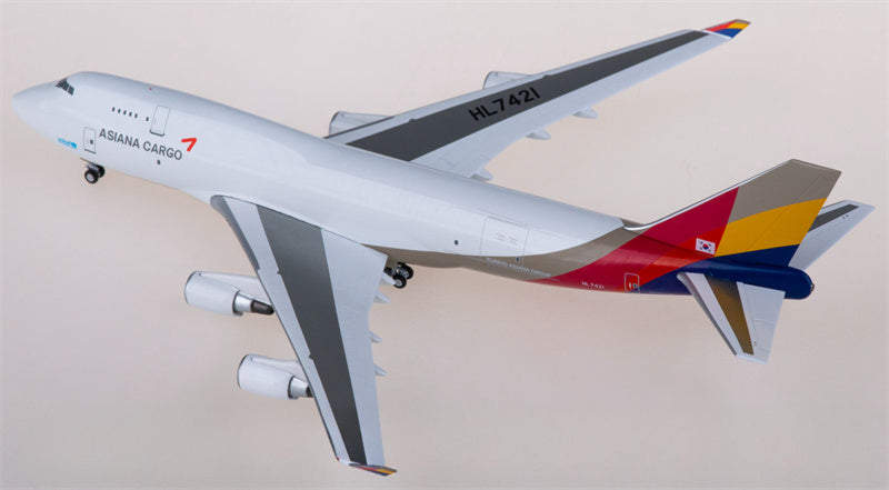 NG Models Asiana Cargo for Boeing 747-400BDSF HL7421 1:400 Airplane Pre-built  Airliner Model Display
