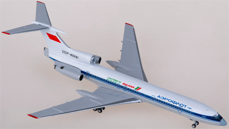 NG Models Aeroflot for Tupolev Tu-154B-2 CCCP-85591 1:400 Airplane Pre-built  Airliner Model Display