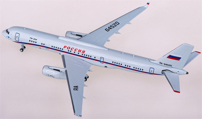 NG Models Russian Air Force for Tupolev TU-214PU RA-64520 1:400 Airplane Pre-built  Airliner Model Display