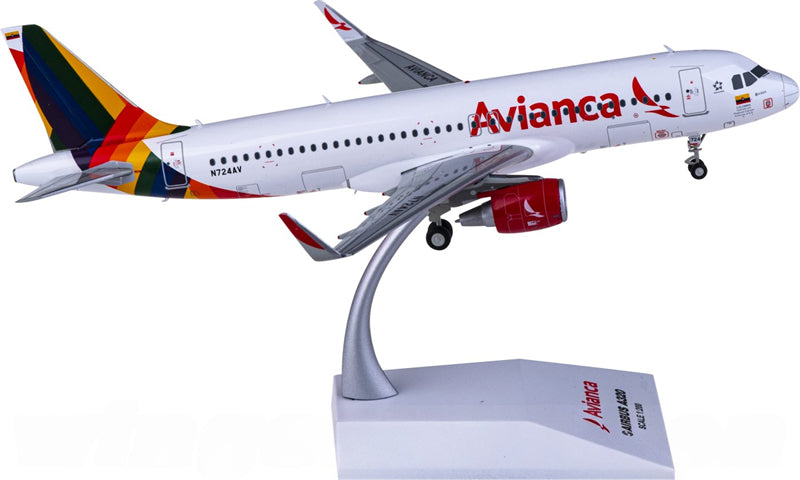 JC Wings Avianca for Airbus A320 N724AV 1:200 Airplane Pre-built Airliner Model Display