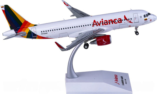 JC Wings Avianca for Airbus A320 N724AV 1:200 Airplane Pre-built Airliner Model Display