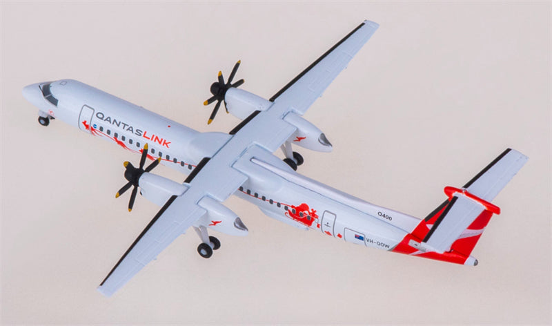 Herpa Qantas for Bombardier for Dash 8 Q400 VH-QOW 1:500 Airplane Pre-built Airliner Model Display
