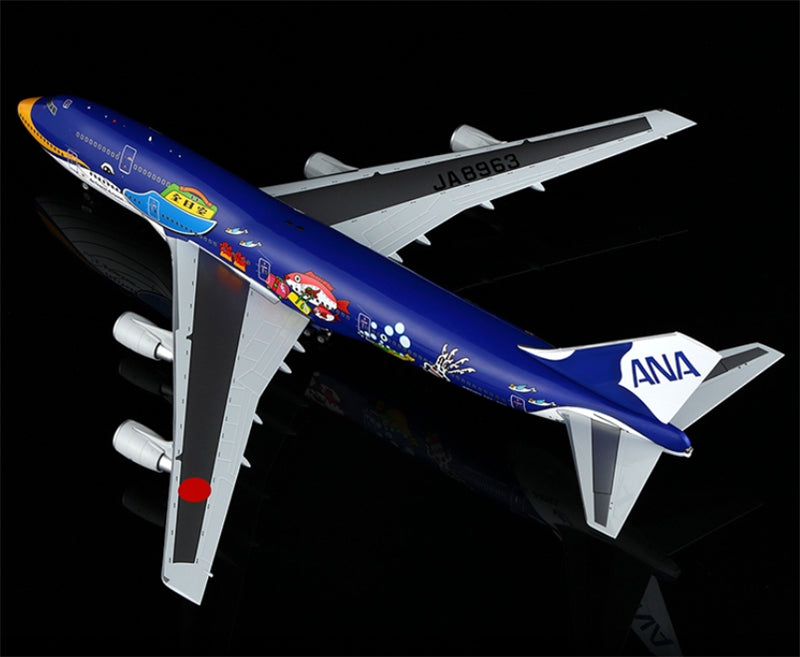 SQ Wings ANA for Boeing 747-400D JA8963 Marine Jumbo 1:200 Aircraft Pre-built  Airliner Model Display