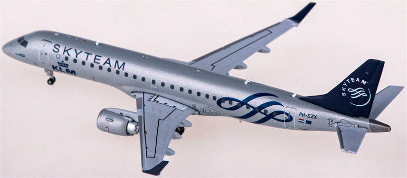 JC Wings KLM for Embraer ERJ-190 PH-EZX Skyteam 1:400 Airplane Pre-built  Airliner Model Display