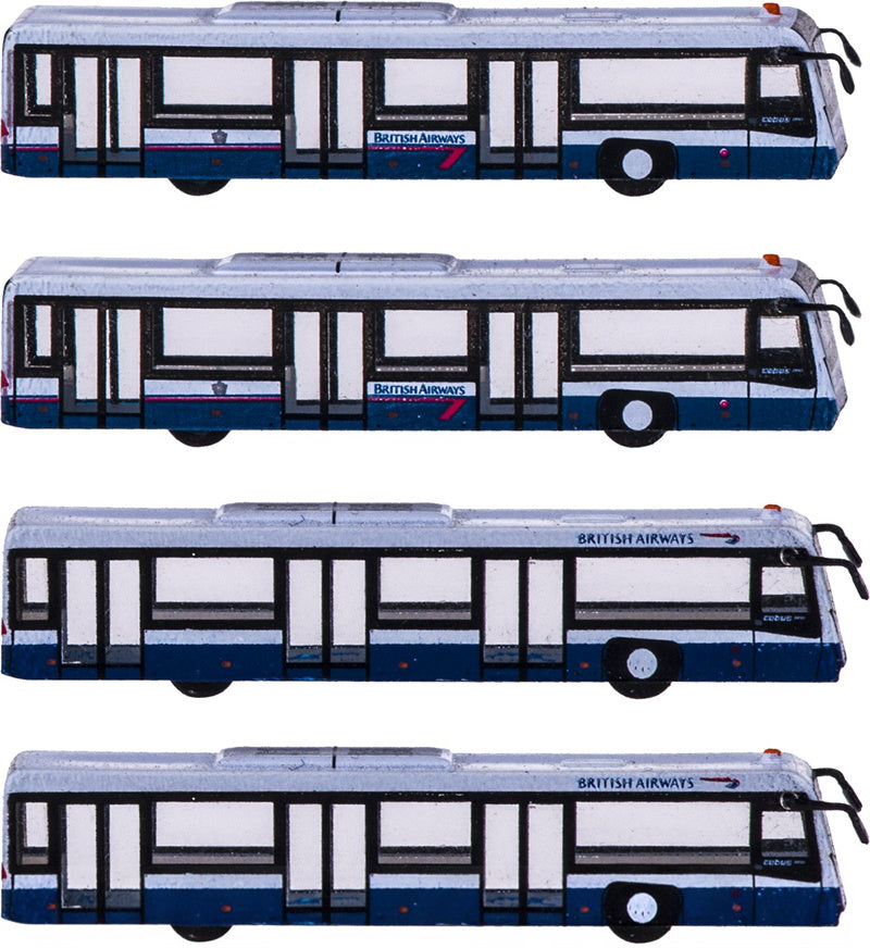 Fantasy Wings Airport Bus for British Airways Set of 4 1:400 Accessory Pre-built  Airliner Model Display