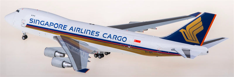 SQ Wings Singapore Airlines for Boeing 747-400F 9V-SFI Freighter 1:200 Airplane Pre-built  Airliner Model Display