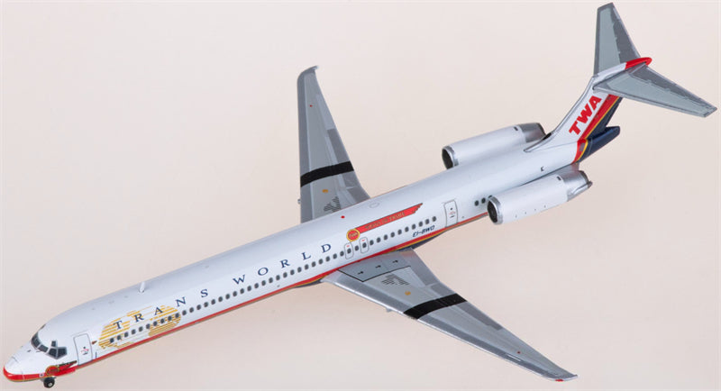 JC Wings TWA for McDonnell Douglas MD-83 EI-BWD 1:400 Airplane Pre-built Airliner Model Display