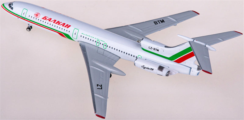 Phoenix Balkan Bulgarian Airlines for Tupolev TU-154B LZ-BTM 1:400 Airplane Pre-built  Airliner Model Display