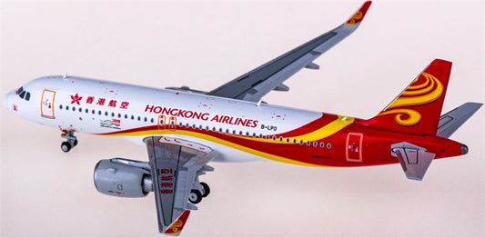 JC Wings Hong Kong Airlines A320 B-LPO 1:400 Airplane Pre-built  Airliner Model Display
