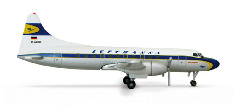 Herpa Lufthansa for Convair 440 D-ACEK 1:500 Aircraft Pre-built  Airliner Model Display
