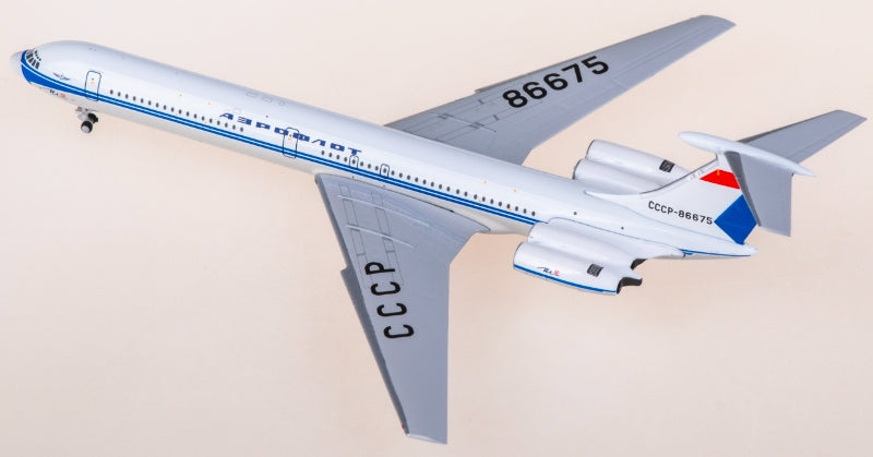 Phoenix Aeroflot for Ilyushin IL-62M CCCP-86675 1:400 Aircraft Pre-built  Airliner Model Display